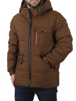 6393 BROWN Куртка мужская зимняя (200 гр. холлофайбер)