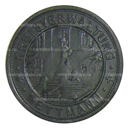 Монета 50 пфеннигов 1917 года Германия Нотгельд Меттманн