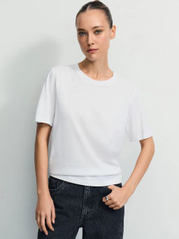 Базовая футболка из хлопка / Zarina  фото 3