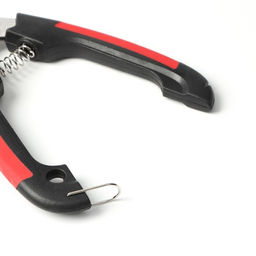 Когтерез боковой малый с закругленными резиновыми ручками,отверстие 8 мм,чёрный с красным - Пижон фото 4