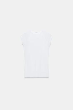 CAMISETA EFECTO LAVADO MANGA RANGL?N / Blanco - Zara фото 6