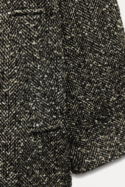 HERRINGBONE DROPPED SHOULDER COAT - Zara фото 7