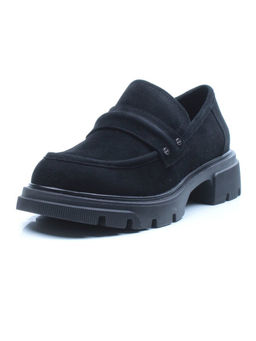 03-C1818-2 BLACK Лоферы женские (натуральная замша)