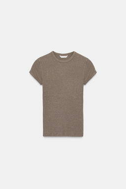 CAMISETA R?STICA CON LINO / Vis?n - Zara фото 4