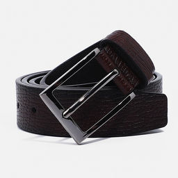 Ремень мужской, ширина 3,5 см, винт, пряжка металл, цвет коричневый