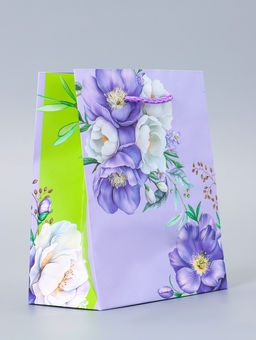 Цена за 4 шт. Пакет подарочный ламинированный Красота и нежность 11.5?14.5?6.5 см