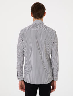 Siyah Slim Fit _izgili Uzun Kollu G_mlek - Pierre cardin фото 5
