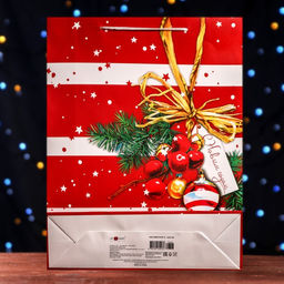 Пакет подарочный Счастливого Нового Года, 33 х 42,5 х 10 см - Simaland фото 6