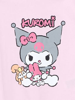 Bisiklet Yaka Kuromi Bask?l? K?z ?ocuk Pijama Tak?m? - Waikiki фото 3