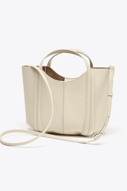 MINI CITY BAG WITH TOPSTITCHING - Zara фото 3