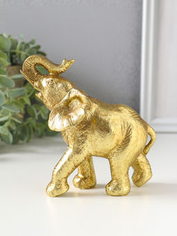 Фигурка полистоун «Золотой слон», 12×5.6×15.5 см