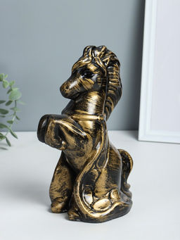 Копилка для денег Лошадка с попоной, гипс, 25 см, античный