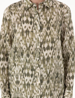 Haki Comfort Fit Uzun Kollu Keten G_mlek Elbise - Pierre cardin фото 6
