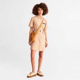 Женское платье Timberland Timberchill Utility Shirt Dress бежевая  фото 6