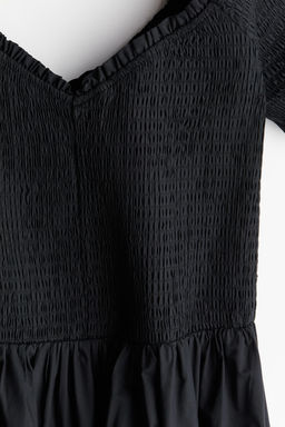 Vestido off-the-shoulder con cuerpo nido de abeja - H&m фото 6