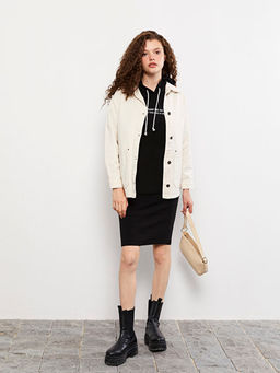 Kad?n G?mlek Yaka D?z Mont