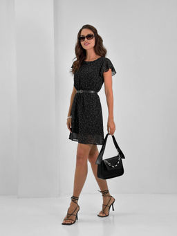 Платье Джина (черный горох) - Nadi bordo фото 12