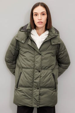 Su Itici Sisme Mont Parka Oversize Genis Kal?p Fermuar C?tc?t Kapamal? Cepli Kapusonlu