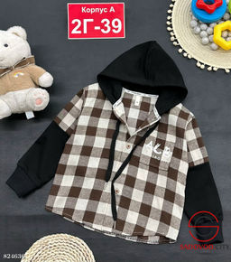 Рубашка для мальчика в клетку