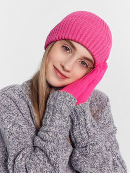 Шапка для девочек розовая - Mark formelle фото 2