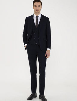 Шерстяная куртка узкого кроя темно-синего цвета - Cacharel фото 5