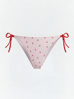 Kiraz Desenli ?pli Kad?n Brazilian Bikini Alt?