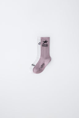2-PACK OF LONG PRINTED SOCKS - Zara фото 5