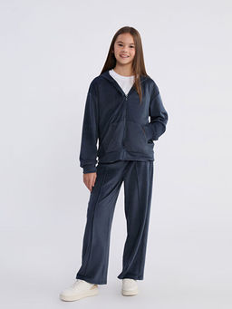 Kap??onlu K?z ?ocuk Kadife E?ofman Tak?m