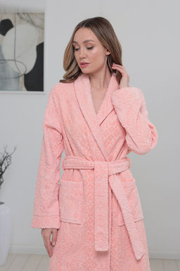Халат жаккардовый стриженный (велюр) односторонний женский - Vladi collection фото 5