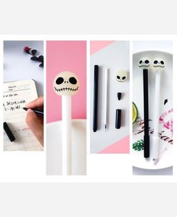 Ручка Череп, светится в темноте. Черная гел паста 9046381 - Yiwu youda import & export co фото 3