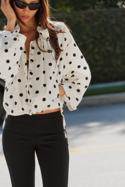 CHAQUETA LUNARES / vainilla-negro - Zara фото 3
