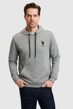 Erkek Gri Melanj Basic Sweatshirt