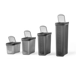 Цена за 2 шт. Емкость для сыпучих продуктов "Лайн" 2л (графитовый) М9006