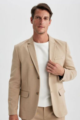 Modern Fit Ceket Yaka Dugmeli Blazer Ceket