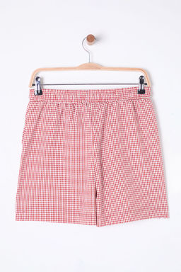 Trendyolmilla Kiremit Potikare Beli Lastikli Rahat Kesim Dokuma Sort & Bermuda TWOSS25SR00019  фото 8