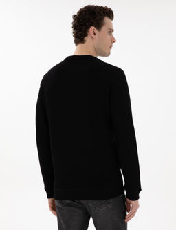Siyah Regular Fit Sweatshirt - Pierre cardin фото 5
