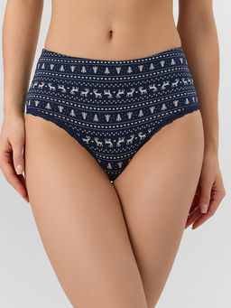 Комплект женский новогодний синий