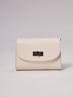 Сумка кросс-боди Deboro 31033 крок/бежевый лен