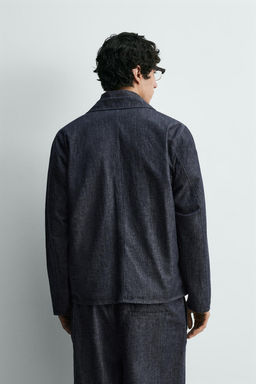 SOBRECAMISA DENIM RELAXED FIT / Azul / ?ndigo - Zara фото 3