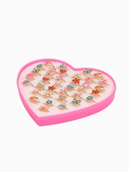 Цена за 36 шт. Кольцо Выбражулька «Лето», безразмерное, фасовка 36 шт., форма МИКС, цвет МИКС