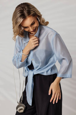 Блузка 4438/05/Голубой - Rise фото 3