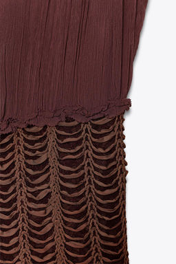 ZW COLLECTION EMBROIDERED WAIST DRESS - Zara фото 8