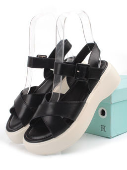 08-PEY256-2 BLACK Босоножки женские (натуральная кожа)