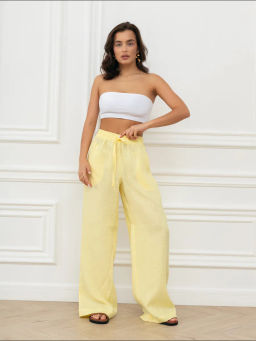 Брюки женские Лён Бежевый - Modamica фото 24