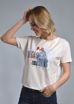 Футболка женская СТАЙЛ (молоко №18 )