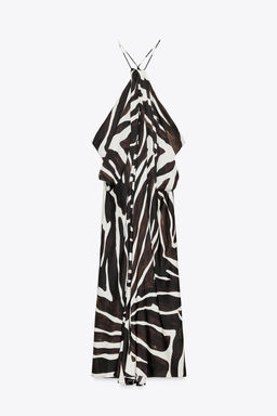ZW COLLECTION ANIMAL PRINT HALTER DRESS - Zara фото 3
