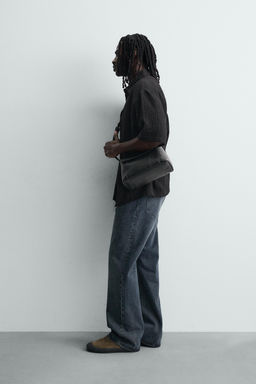 CAMISA FLUIDA ESTRUCTURA / Negro - Zara фото 4