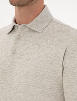 Ta_ Regular Fit Pamuk Kar___ml_ Polo Yaka Sweatshirt