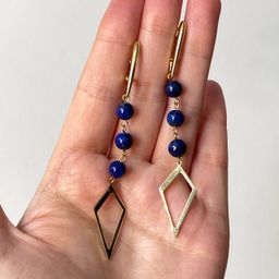 Серьги длинные из Лазурита - Радуга самоцветов фото 3