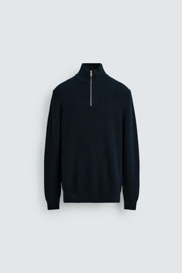 PURL KNIT SWEATER WITH ZIP - Zara фото 6
